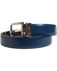Dolce & Gabbana - Dolce & Gabbana Calf Leather Metal Buckle Belt - Lyst