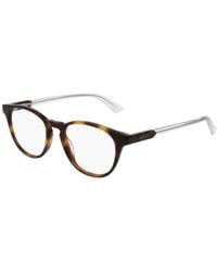 Gucci - Eyeglasses Round Full Rim, -Transparent Frame And Clear Demo Lenses Lens Gg0491O003 - Lyst