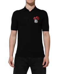 Dolce & Gabbana - Wool Logo Floral Short Sleeve T-Shirt Virgin - Lyst