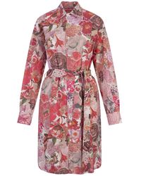 Marni - Short Shirt Dress With Flower Requiem Print - Lyst