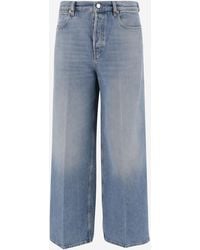 Gucci - Cotton Denim Jeans Trousers - Lyst