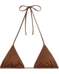 MC2 Saint Barth - Mc2 Saint Barth Strass-Embellished Bikini Top - Lyst