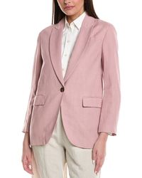 Brunello Cucinelli - Linen-Blend Blazer - Lyst