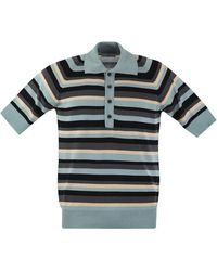 PT01 - Cotton And Viscose Polo Shirt - Lyst