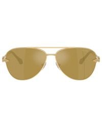 Versace - Sunglasses Aviator Full Rim, Frame And Light Mirror Lens Ve228310006G - Lyst