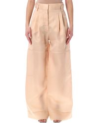 Alberta Ferretti - Alberta Ferreti Silk Organza Trousers - Lyst