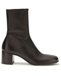 Prada - Brown Lamb Ovis Aries Ankle Boots - Lyst