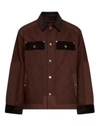 CASABLANCA - Dark Monogram Cotton Workwear Safari Jacket - Lyst