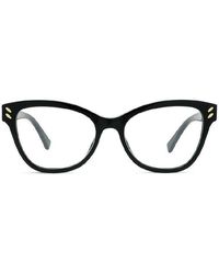 Stella McCartney - Eyeglasses Cat Eye Full Rim, Shiny- Frame And Clear Demo Lenses Lens Sc50005I001 - Lyst