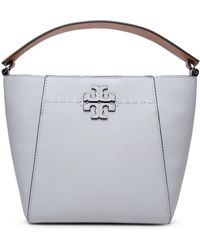 Tory Burch - Small Mcgraw Grey Leather Bag - Lyst