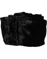 Dolce & Gabbana - Black Viscose Satin Waist Cintura Belt - Lyst