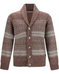 Brunello Cucinelli - Cardigan V-Neck Button - Lyst