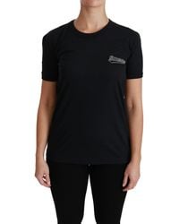 Dolce & Gabbana - Amore Patch Crewneck Cotton Top T-Shirt - Lyst
