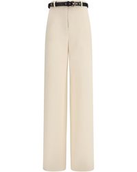 Max Mara - Elegant Pants With Belt Triacetate; Polyester - Lyst