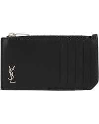 Saint Laurent - "Fragments Tiny Cassandre" Card Holder - Lyst