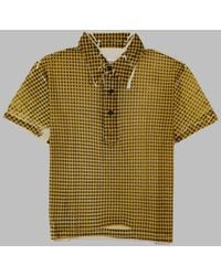 Maison Margiela - Printed Polo Shirt Cupro Elastane - Lyst
