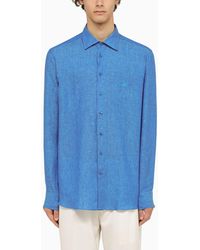 Etro - Light Blue Linen Shirt - Lyst