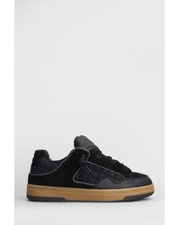 Date - Skate Sneakers In Black Suede And Fabric - Lyst