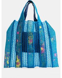 Bielo - Jacquard Openwork Mesh Tote Bag Hand - Lyst