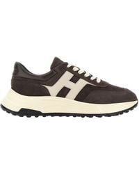 Hogan - Suede And Leather Low-Top Sneakers - Lyst