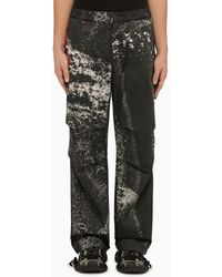 44 Label Group - Baggy\/Loose Trousers With Ash Print - Lyst