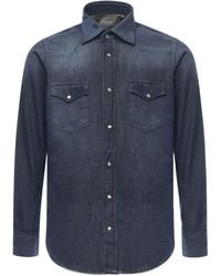 Sartorio Napoli - Texas Cotton Denim Shirt - Lyst