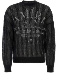 Amiri - Mohair And Wool Blend Oversize Sweater - Lyst