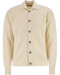 Peserico - English Ribbed Wool Cardigan - Lyst