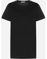 Moncler - Logo-Patch Cotton T-Shirt - Lyst