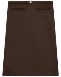 Courreges - Midi Skirt With Logo Polyester - Lyst