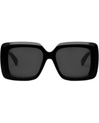 Celine - Sunglasses Square Full Rim, Shiny Frame And Smoke Lens Cl40263F01A - Lyst