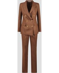 Tagliatore - Linen Double Breasted Suit - Lyst