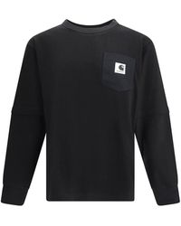 Sacai - Wip Cotton Jersey L/S T-Shirt By X Carhartt - Lyst
