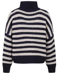 Brunello Cucinelli - Blue Wool Sweatshirt - Lyst