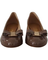 Ferragamo - Naplak Calf Leather Pumps Shoes - Lyst