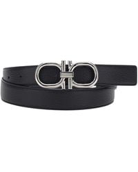 Ferragamo - Reversible Belt With Gancini Buckle Closure - Lyst
