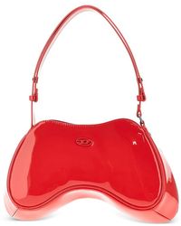 DIESEL - Patent Tote Bag Polyurethane: 100. Shoulder - Lyst