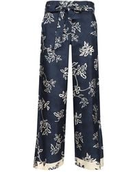 Max Mara - Cinzia Printed Silk Pants - Lyst