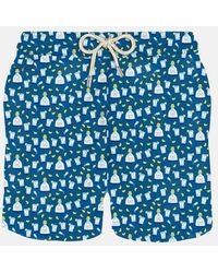 Mc2 Saint Barth - Light Fabric Swim Shorts With Tequila Print - Lyst