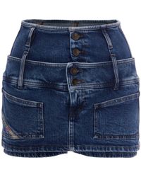 DIESEL - Solid Mini Skirt - Lyst