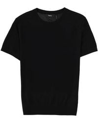 Theory - Minimalist Knitted Top With Short Sleeves - Lyst