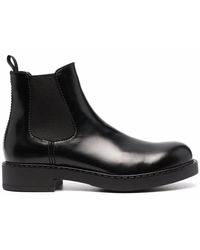 Prada - Brushed-finish Chelsea Boots - Lyst