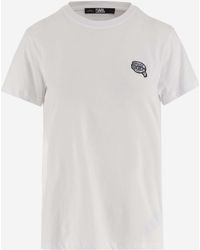 Karl Lagerfeld - Cotton T-Shirt With Logo - Lyst