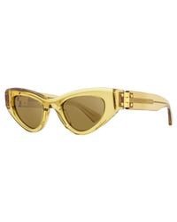 Bottega Veneta - Bv1142S Cat Eye Sunglasses 003 49Mm Plastic (Acetate) - Lyst