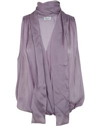 Blumarine - 4C091A Blouse With Bow - Lyst