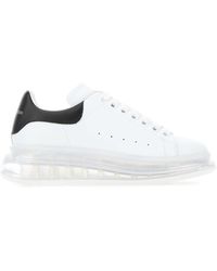 Alexander McQueen - Leather Sneakers With Leather Heel - Lyst