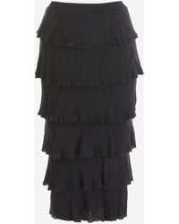 Moschino - Wool Skirt With Ruffles - Lyst