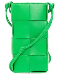 Bottega Veneta - Cassette Mini Bag Unisex Green Mini Bag Mini Leather - Lyst
