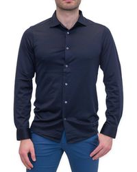 Emporio Armani - Curved Hem Buttoned Shirt - Lyst
