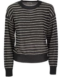 Brunello Cucinelli - Sequin Striped Sweater - Lyst